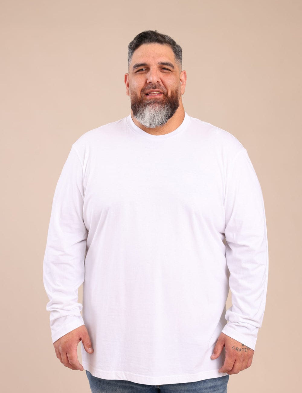 FOX פלאס גברים חולצה חולצת בייסיק צווארון עגול | PLUS SIZE חולצת בייסיק צווארון עגול | PLUS SIZE