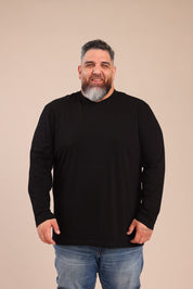 FOX פלאס גברים חולצה חולצת בייסיק צווארון עגול | PLUS SIZE חולצת בייסיק צווארון עגול | PLUS SIZE