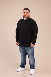 FOX פלאס גברים חולצה חולצת בייסיק צווארון עגול | PLUS SIZE חולצת בייסיק צווארון עגול | PLUS SIZE