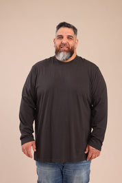 FOX פלאס גברים חולצה חולצת בייסיק צווארון עגול | PLUS SIZE חולצת בייסיק צווארון עגול | PLUS SIZE