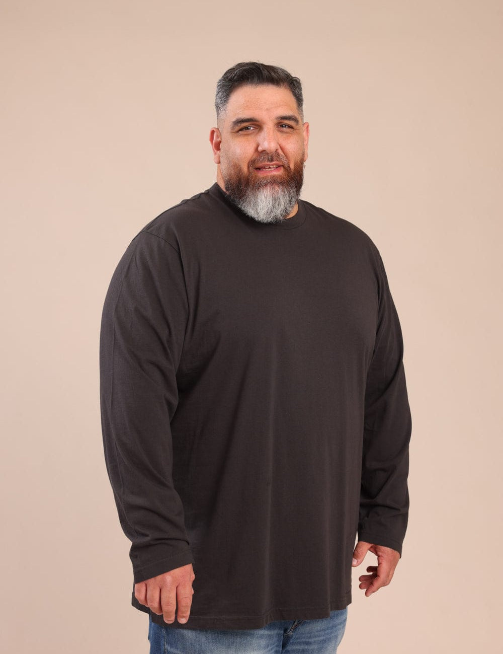 FOX פלאס גברים חולצה חולצת בייסיק צווארון עגול | PLUS SIZE חולצת בייסיק צווארון עגול | PLUS SIZE