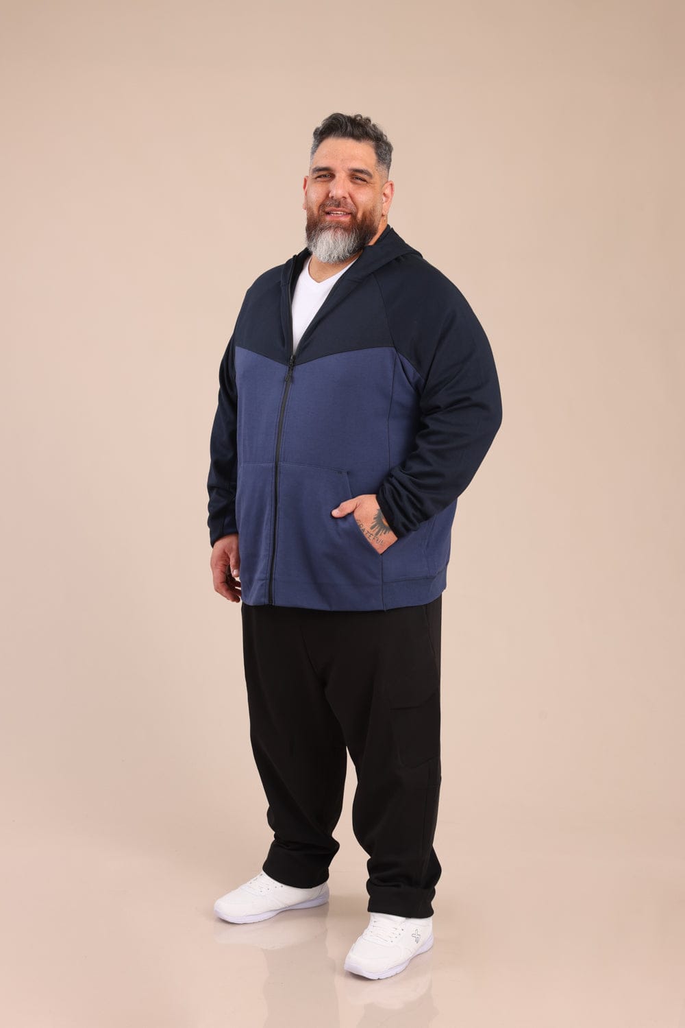 FOX פלאס גברים פוטרים קפוצ'ון טק | PLUS SIZE קפוצ'ון טק | PLUS SIZE