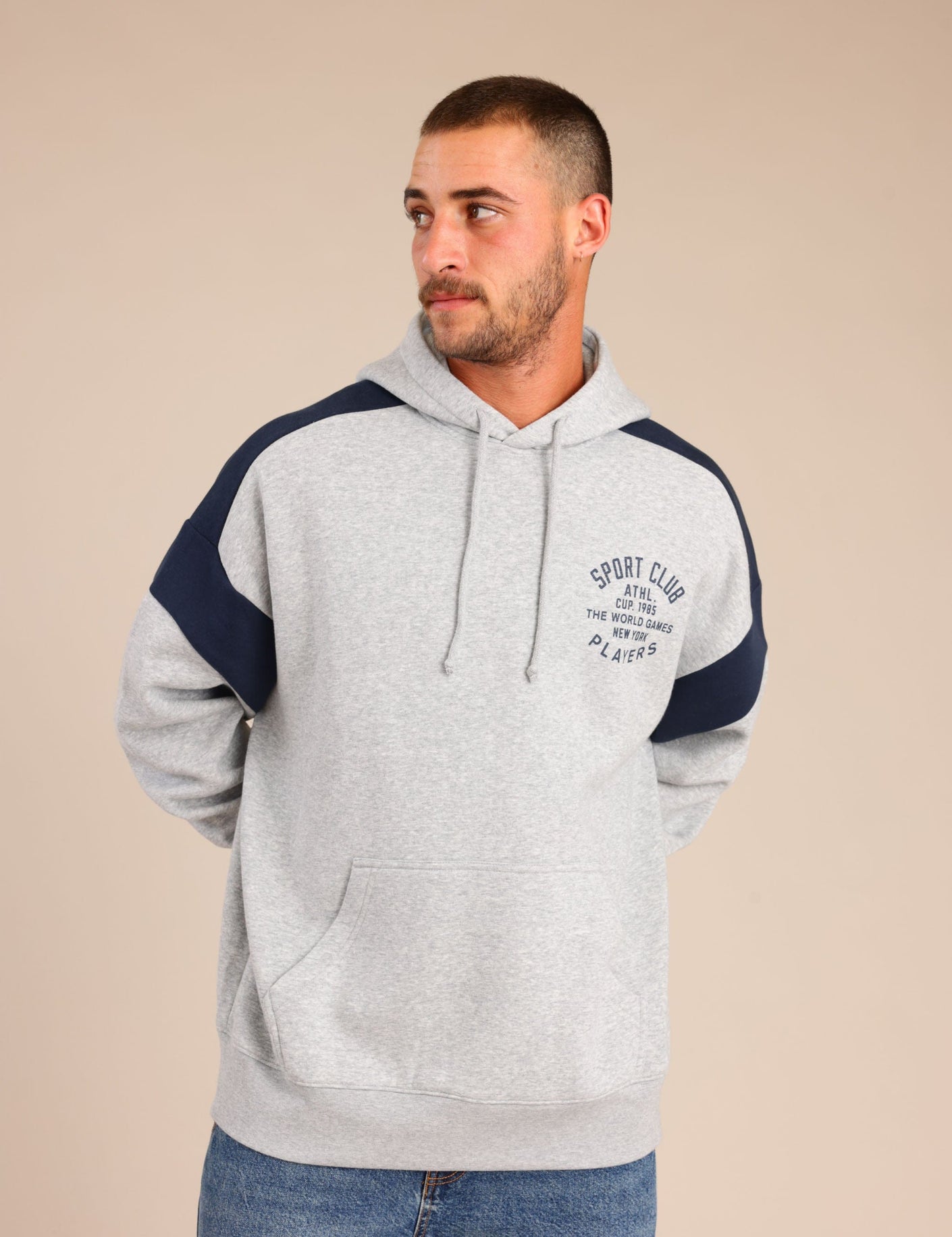 FOX גברים פוטרים פוטר קפוצ'ון עם הדפס פוטר קפוצ'ון עם הדפס