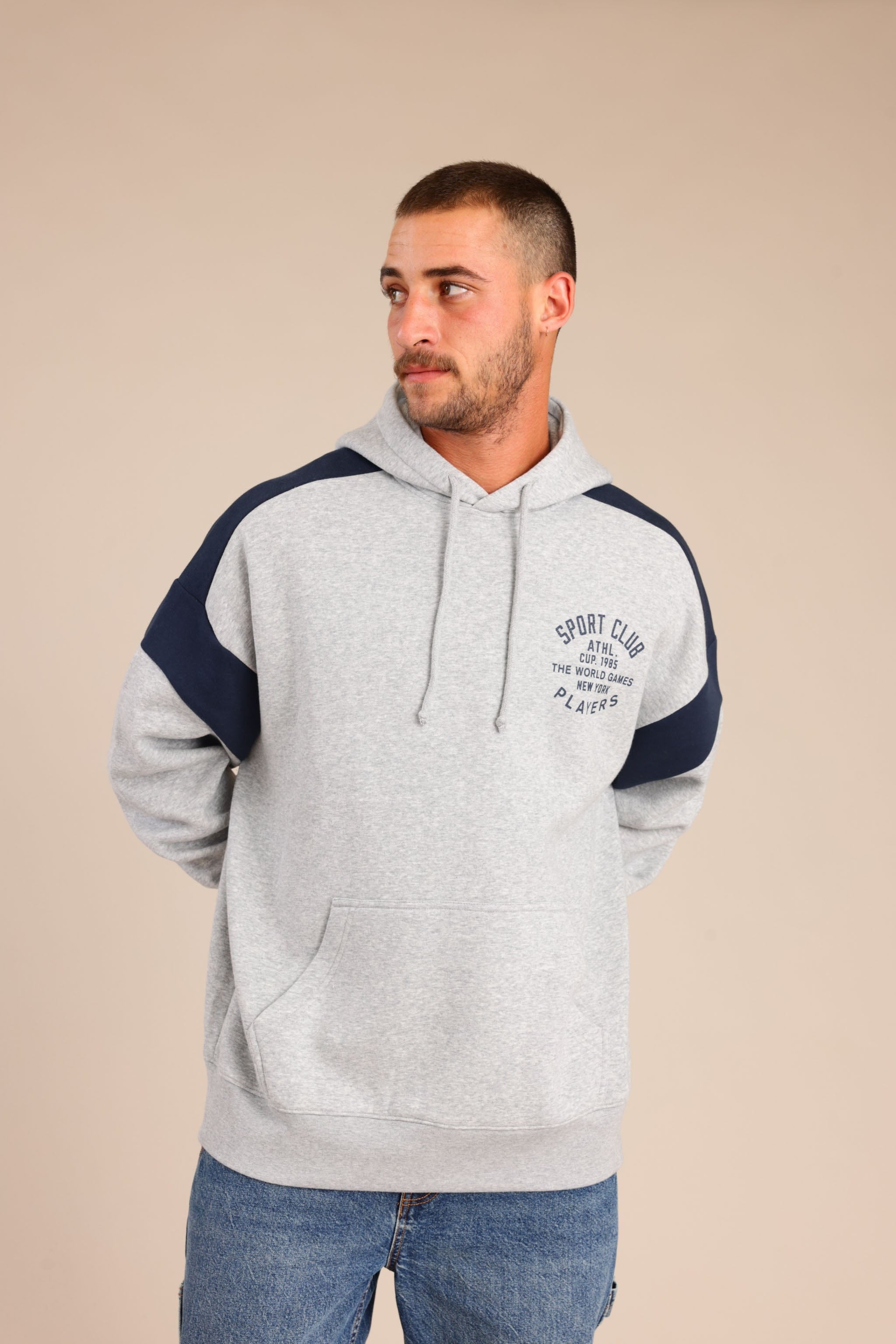 FOX גברים פוטרים פוטר קפוצ'ון עם הדפס פוטר קפוצ'ון עם הדפס