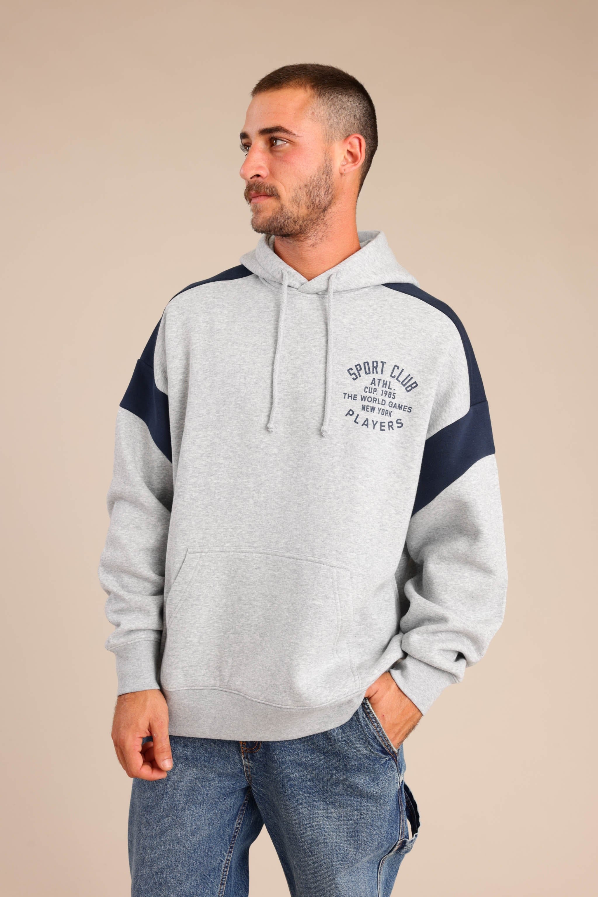 FOX גברים פוטרים פוטר קפוצ'ון עם הדפס פוטר קפוצ'ון עם הדפס