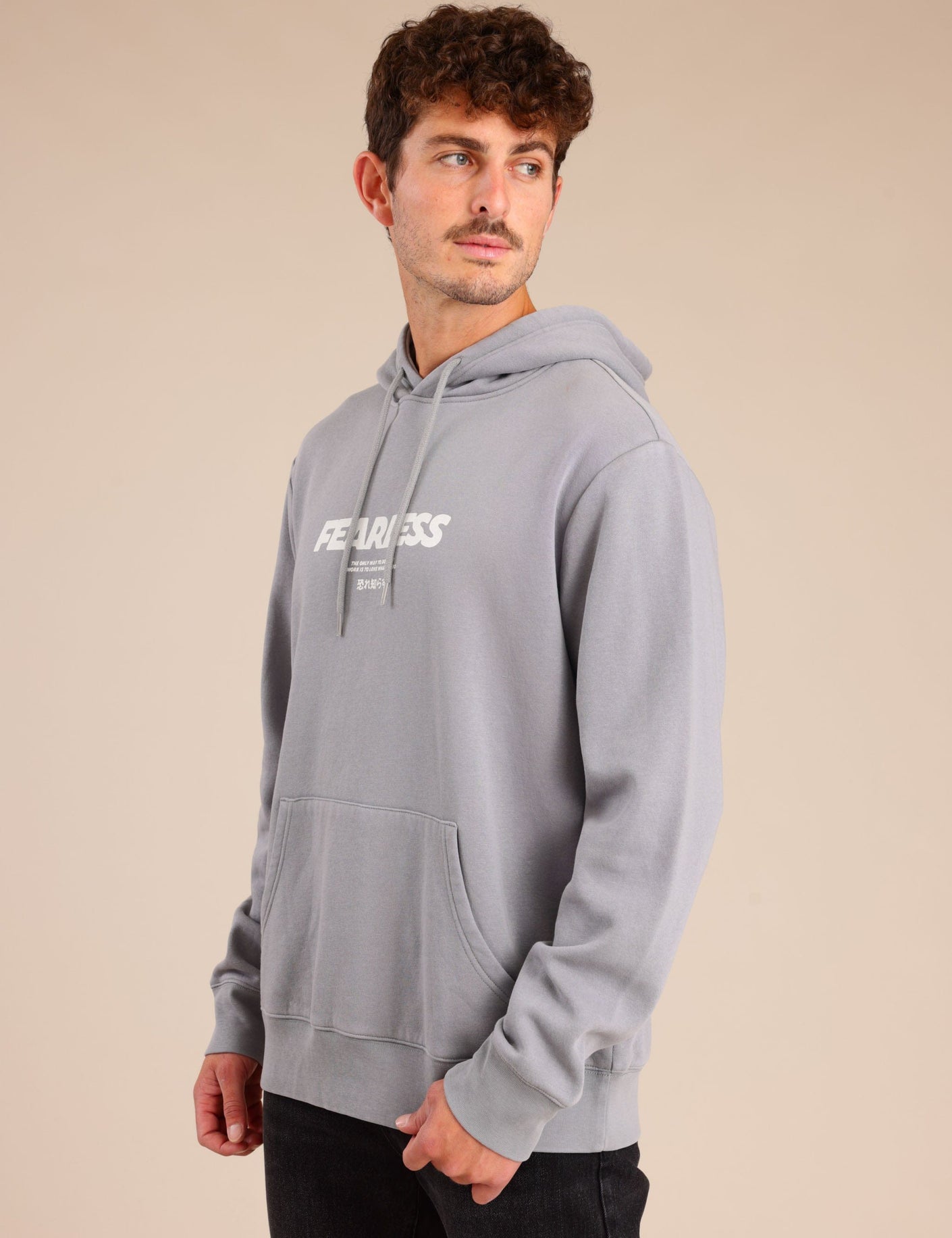 FOX גברים פוטרים פוטר קפוצ'ון עם הדפס פוטר קפוצ'ון עם הדפס