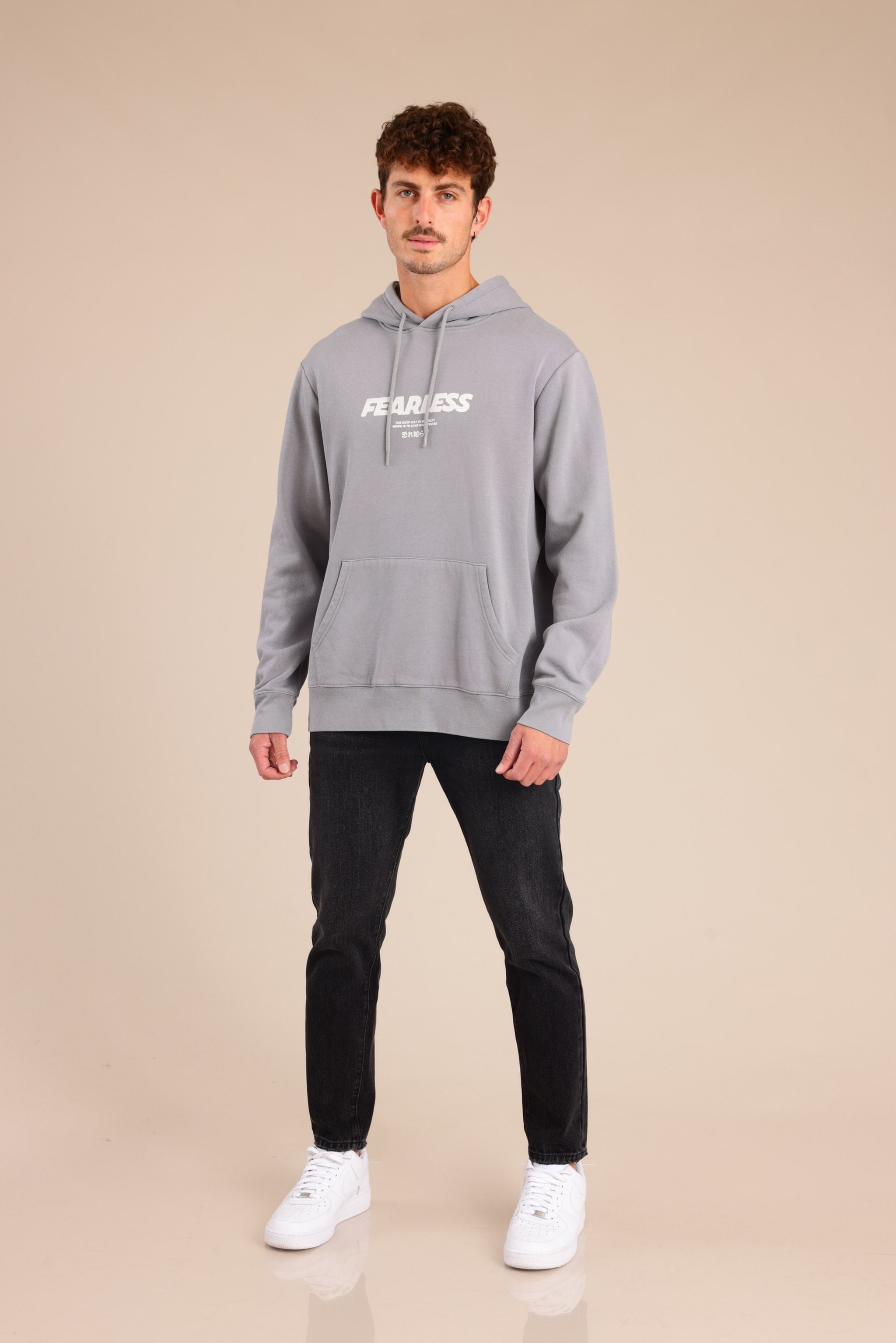 FOX גברים פוטרים פוטר קפוצ'ון עם הדפס פוטר קפוצ'ון עם הדפס