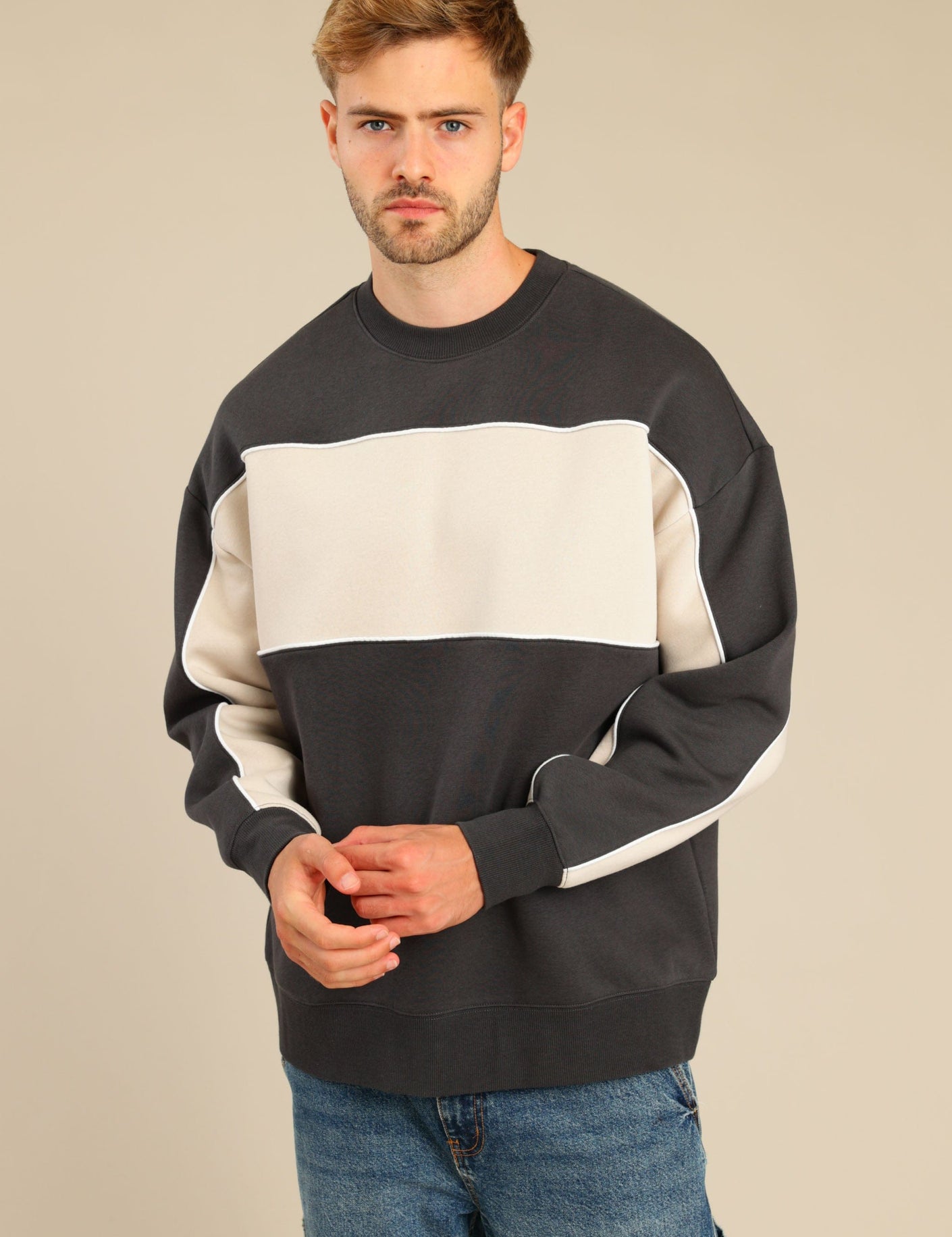 FOX גברים פוטרים פוטר עם פס פוטר עם פס