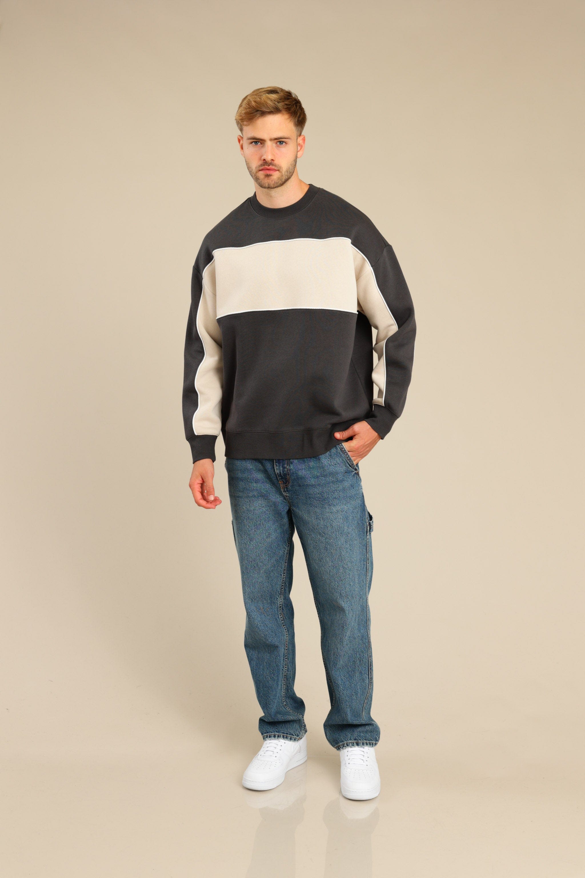 FOX גברים פוטרים פוטר עם פס פוטר עם פס