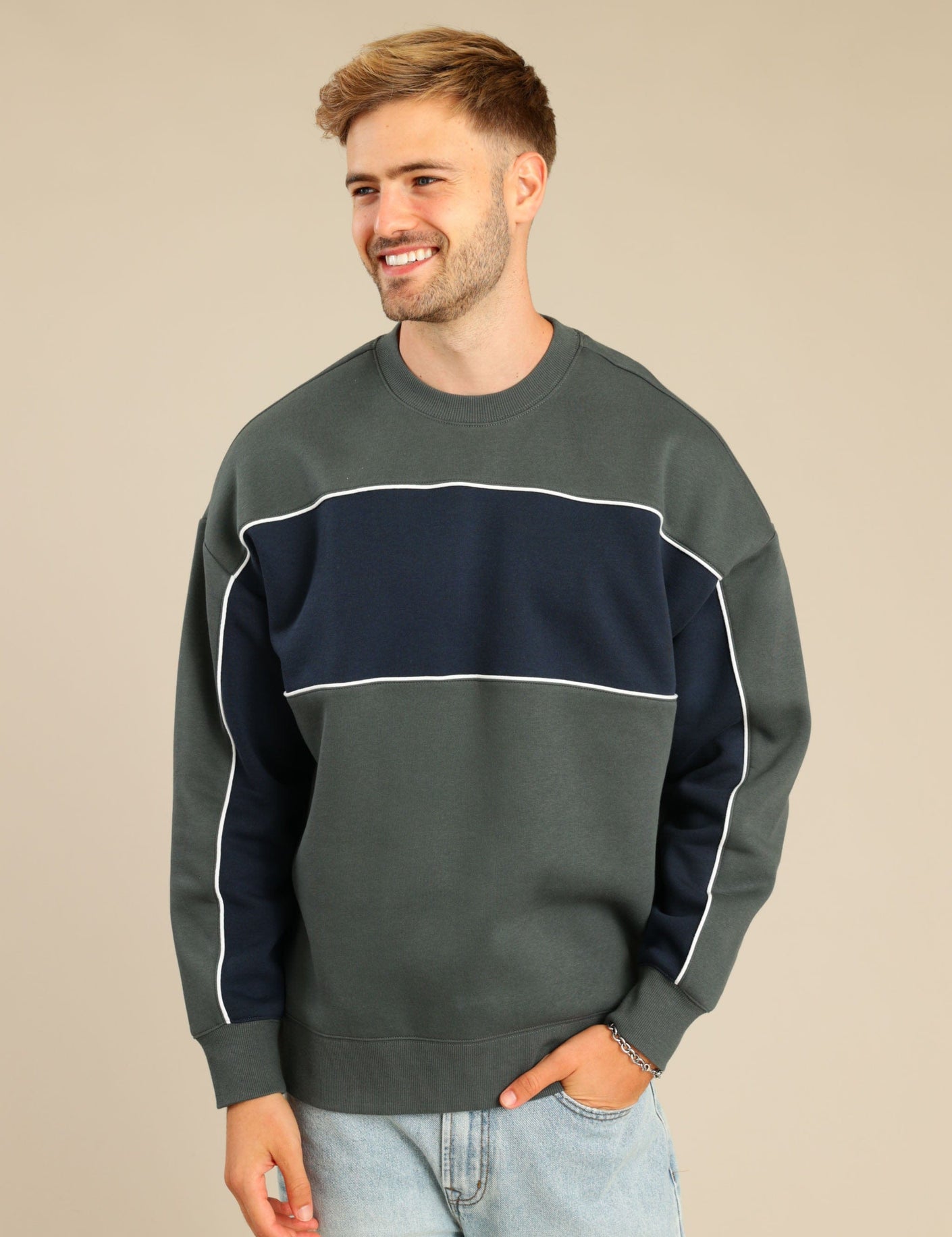 FOX גברים פוטרים פוטר עם פס פוטר עם פס