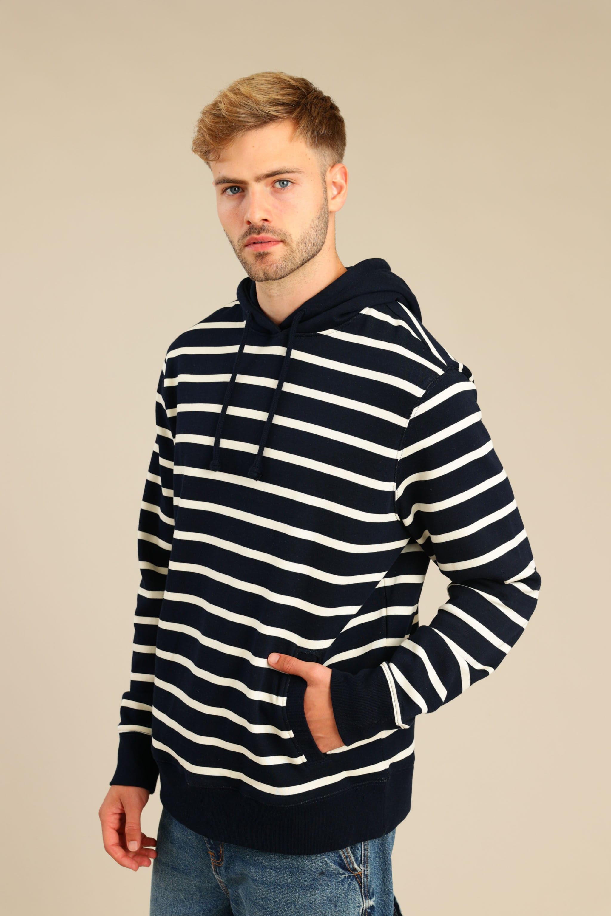 FOX גברים פוטרים קפוצ'ון פוטר פסים קפוצ'ון פוטר פסים