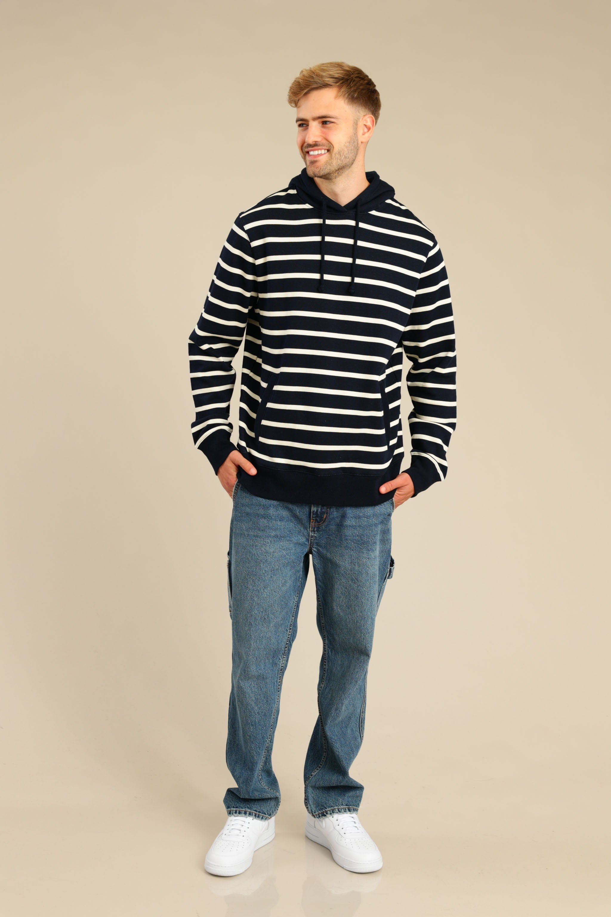 FOX גברים פוטרים קפוצ'ון פוטר פסים קפוצ'ון פוטר פסים