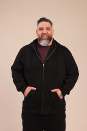 FOX פלאס גברים פוטרים פוטר קרדיגן קפוצ'ון | PLUS SIZE פוטר קרדיגן קפוצ'ון | PLUS SIZE