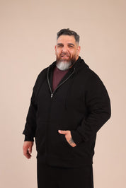 FOX פלאס גברים פוטרים פוטר קרדיגן קפוצ'ון | PLUS SIZE פוטר קרדיגן קפוצ'ון | PLUS SIZE