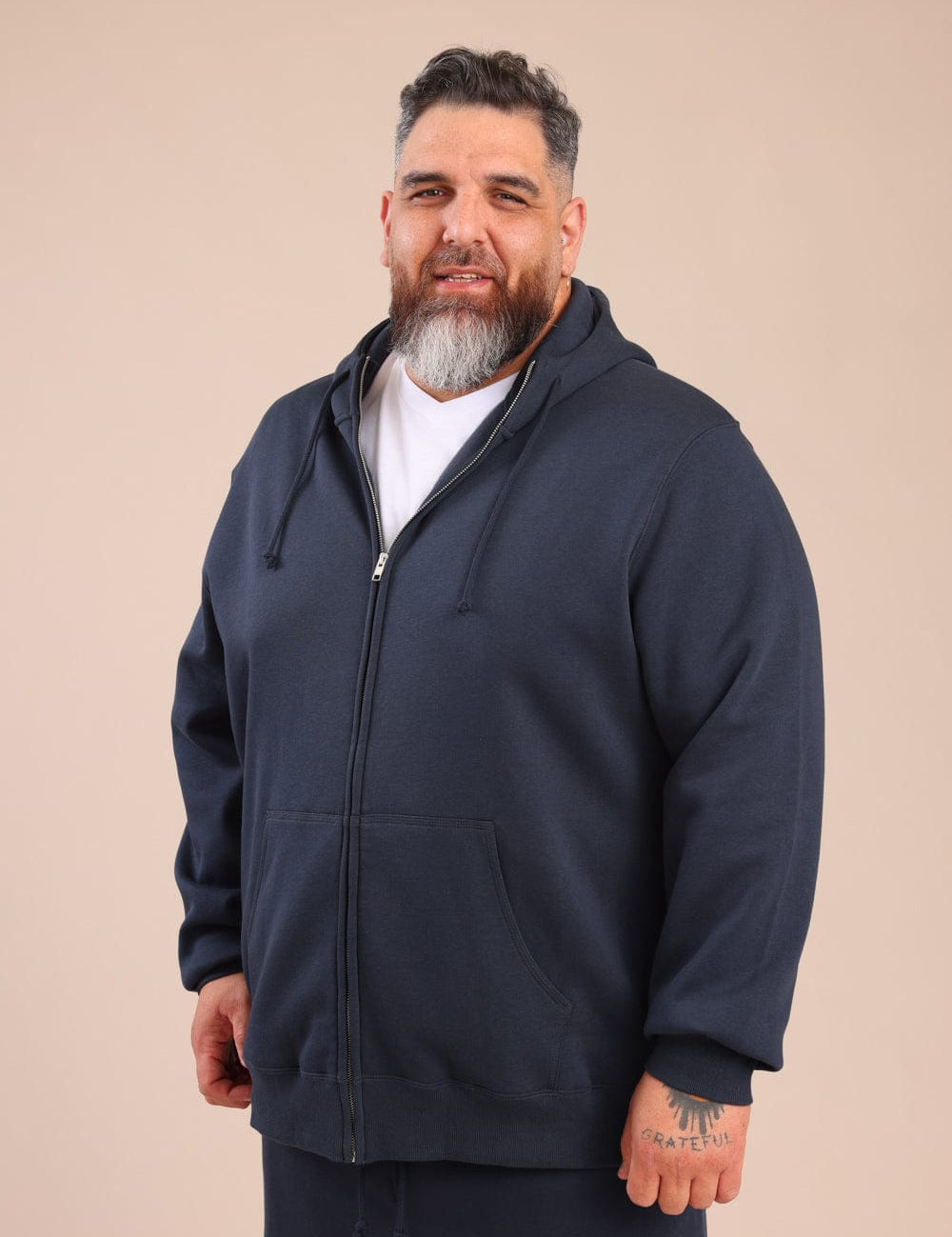 FOX פלאס גברים פוטרים פוטר קרדיגן קפוצ'ון | PLUS SIZE פוטר קרדיגן קפוצ'ון | PLUS SIZE