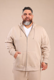 FOX פלאס גברים פוטרים פוטר קרדיגן קפוצ'ון | PLUS SIZE פוטר קרדיגן קפוצ'ון | PLUS SIZE