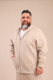 FOX פלאס גברים פוטרים פוטר קרדיגן קפוצ'ון | PLUS SIZE פוטר קרדיגן קפוצ'ון | PLUS SIZE