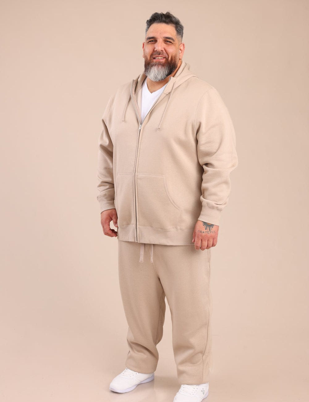 FOX פלאס גברים פוטרים פוטר קרדיגן קפוצ'ון | PLUS SIZE פוטר קרדיגן קפוצ'ון | PLUS SIZE