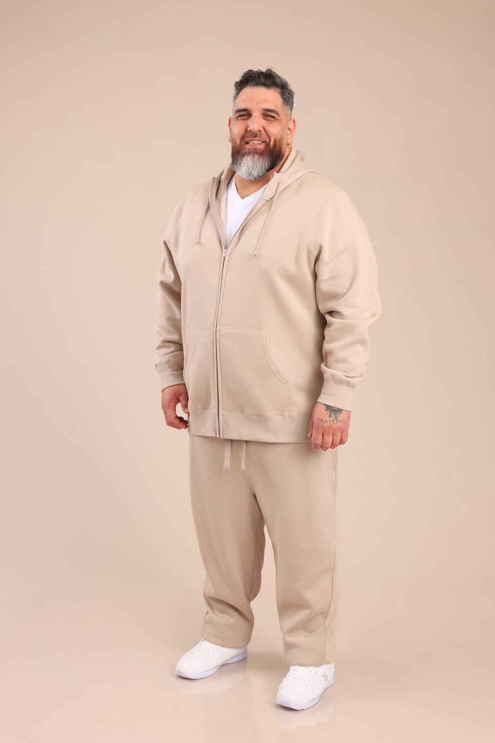 FOX פלאס גברים פוטרים פוטר קרדיגן קפוצ'ון | PLUS SIZE פוטר קרדיגן קפוצ'ון | PLUS SIZE