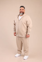 FOX פלאס גברים פוטרים פוטר קרדיגן קפוצ'ון | PLUS SIZE פוטר קרדיגן קפוצ'ון | PLUS SIZE