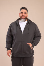 FOX פלאס גברים פוטרים פוטר קרדיגן קפוצ'ון | PLUS SIZE פוטר קרדיגן קפוצ'ון | PLUS SIZE