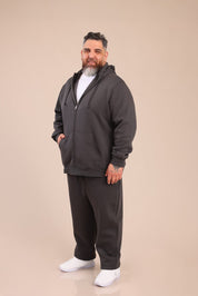 FOX פלאס גברים פוטרים פוטר קרדיגן קפוצ'ון | PLUS SIZE פוטר קרדיגן קפוצ'ון | PLUS SIZE