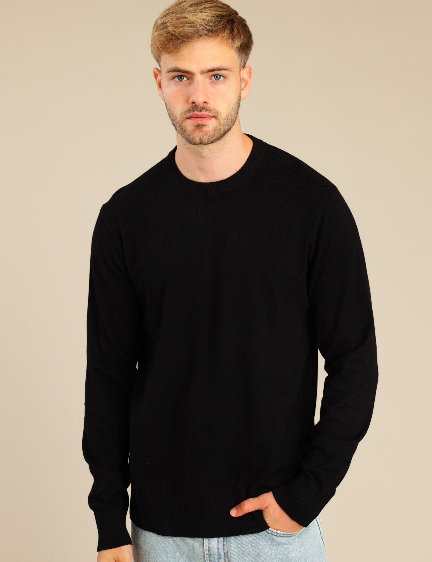 FOX גברים סריגים סריג גברים צווארון עגול סריג גברים צווארון עגול