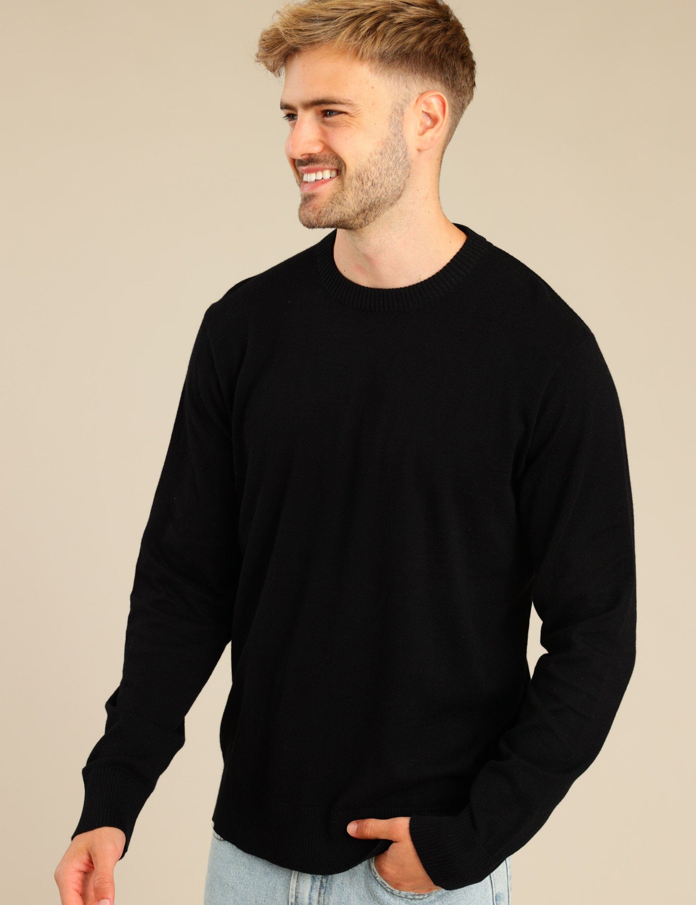 FOX גברים סריגים סריג גברים צווארון עגול סריג גברים צווארון עגול