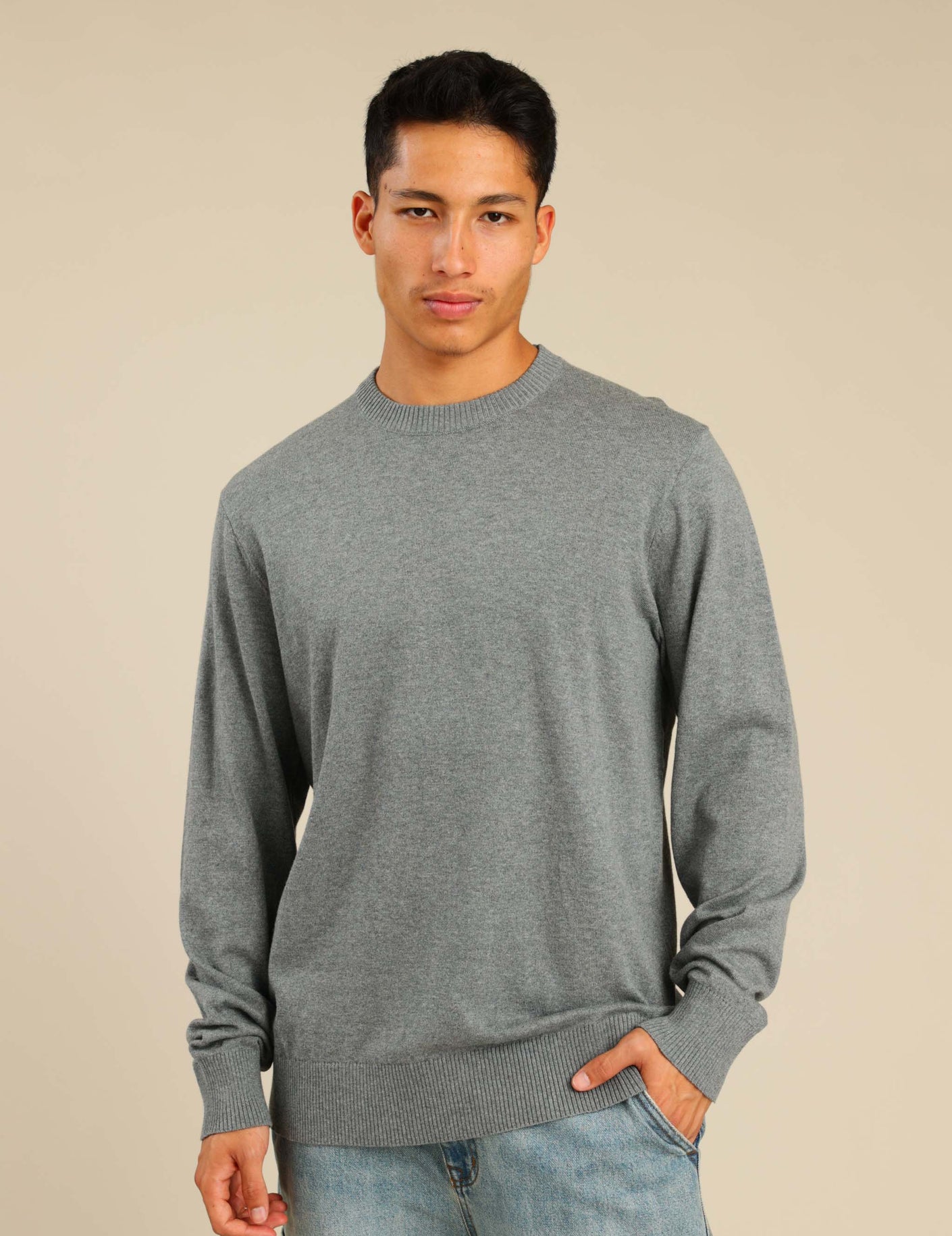 FOX גברים סריגים סריג גברים צווארון עגול סריג גברים צווארון עגול