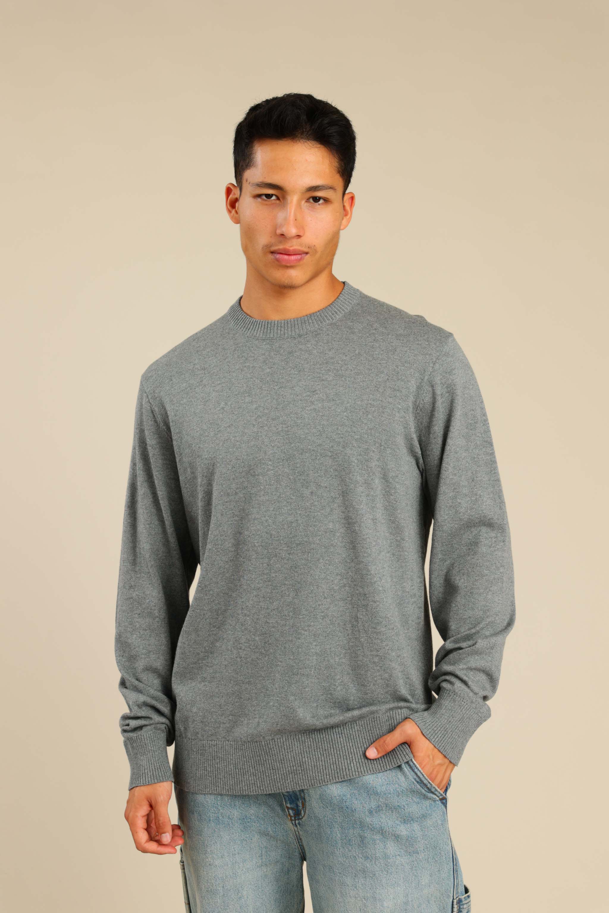 FOX גברים סריגים סריג גברים צווארון עגול סריג גברים צווארון עגול