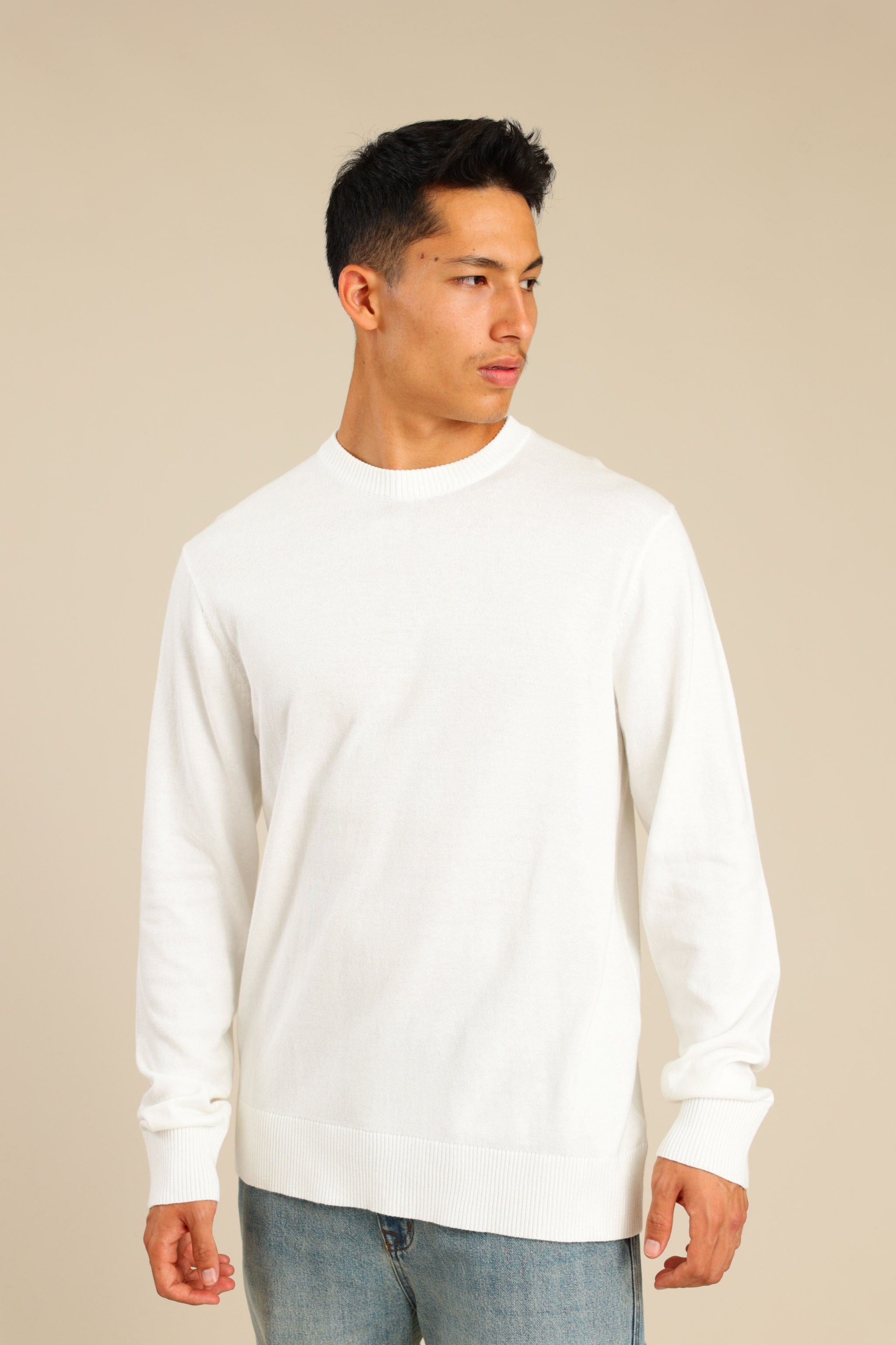 FOX גברים סריגים סריג גברים צווארון עגול סריג גברים צווארון עגול