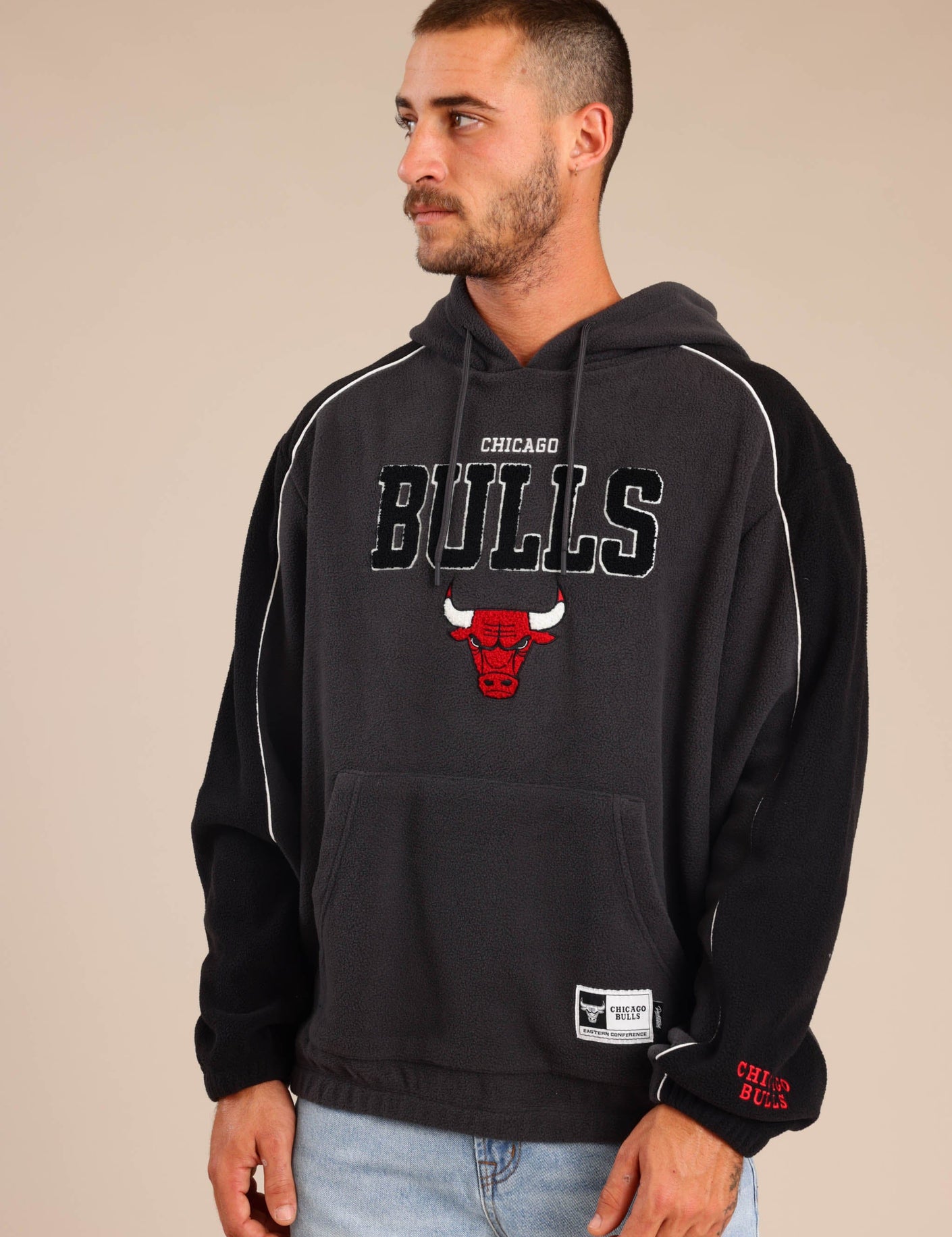 FOX גברים פליזים קפוצ'ון פליז ממותג NBA קפוצ'ון פליז ממותג NBA