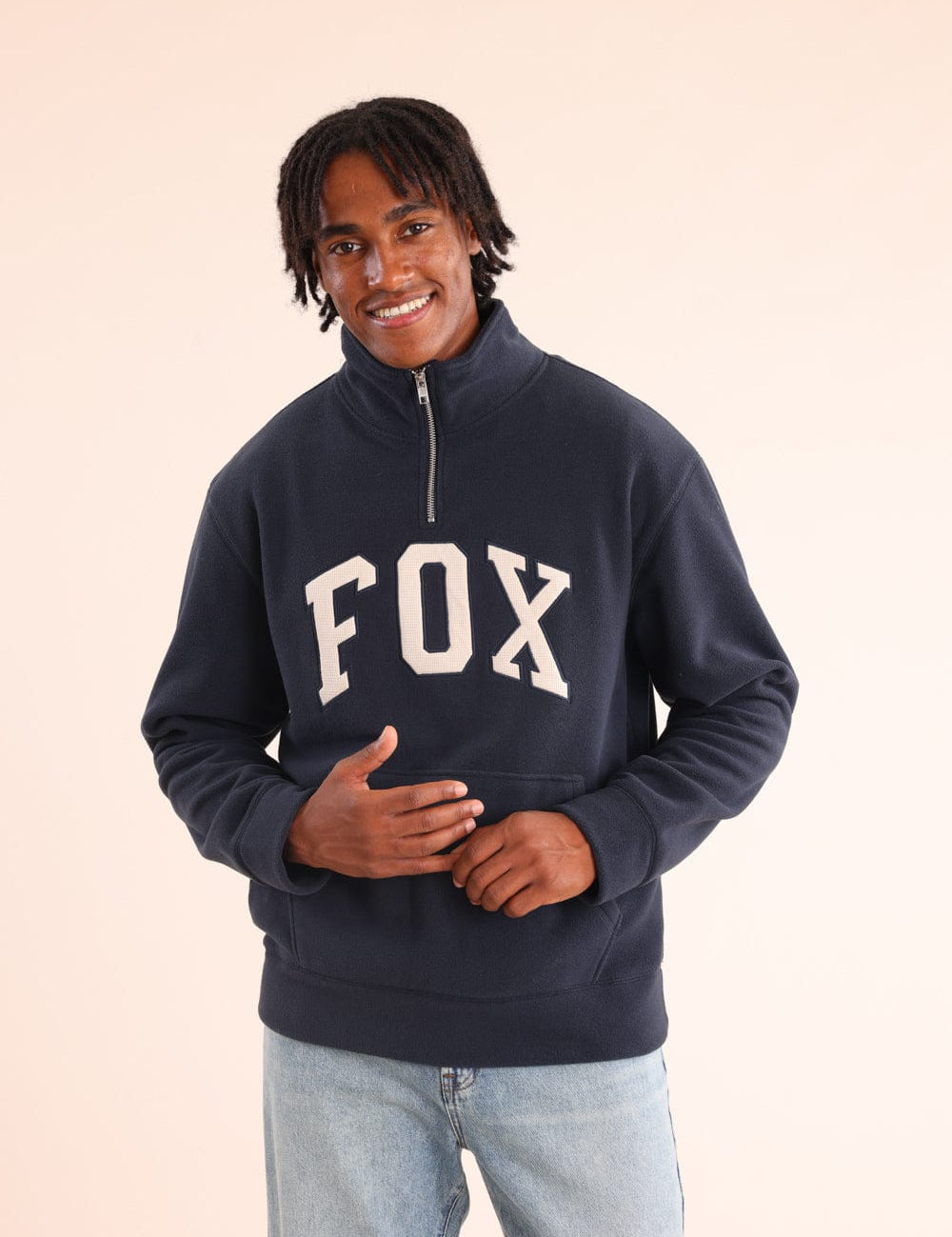 FOX גברים פליזים פליז FOX עם חצי רוכסן פליז FOX עם חצי רוכסן