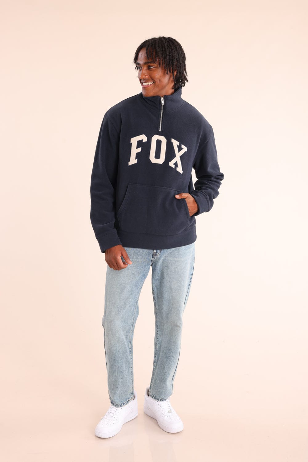 FOX גברים פליזים פליז FOX עם חצי רוכסן פליז FOX עם חצי רוכסן