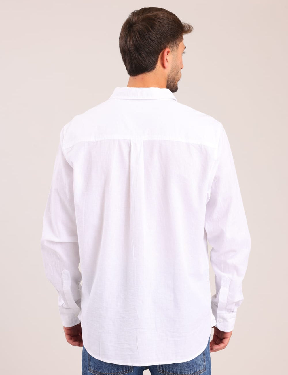 FOX גברים חולצה חולצה מכופתרת ארוכה חולצה מכופתרת ארוכה