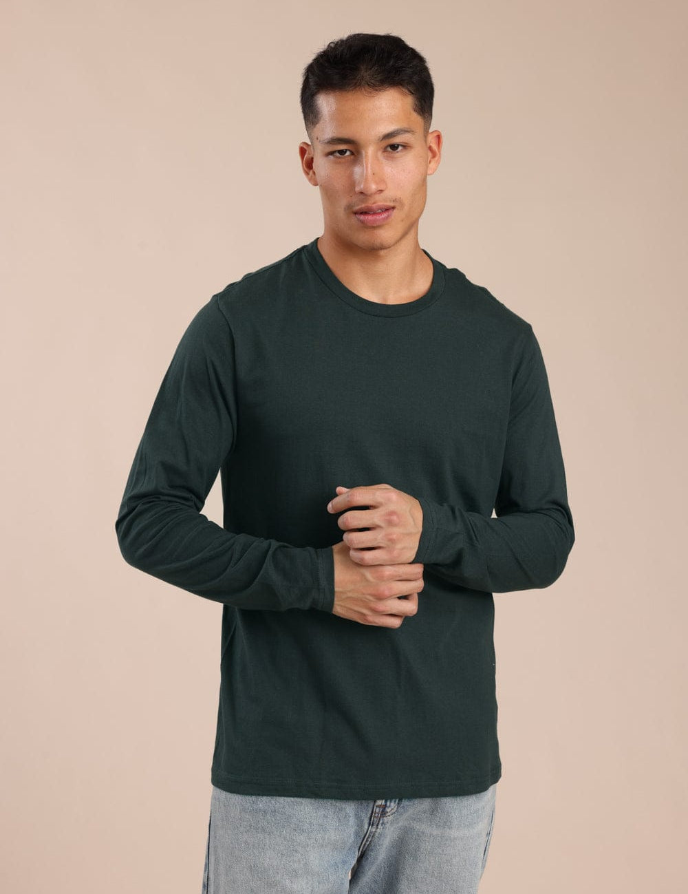 FOX גברים חולצה חולצת בייסיק צווארון עגול חולצת בייסיק צווארון עגול