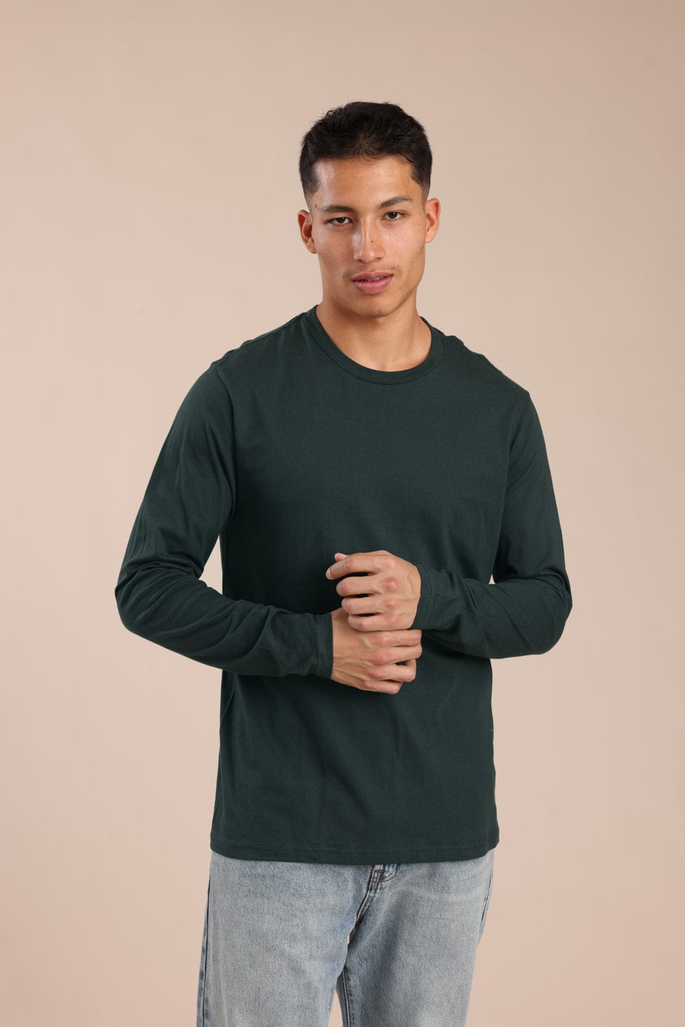 FOX גברים חולצה חולצת בייסיק צווארון עגול חולצת בייסיק צווארון עגול