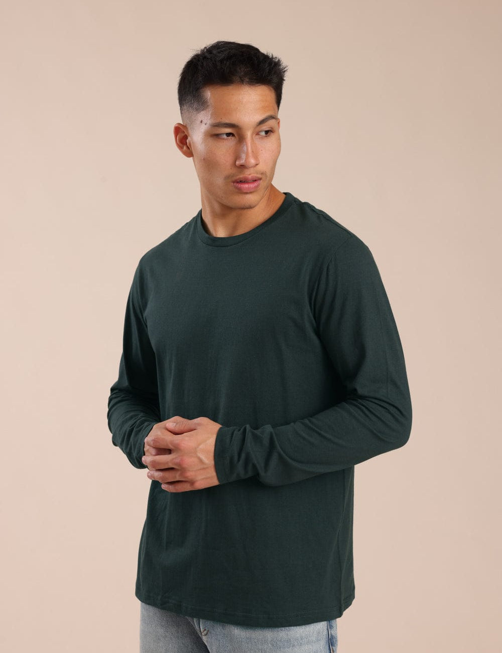 FOX גברים חולצה חולצת בייסיק צווארון עגול חולצת בייסיק צווארון עגול