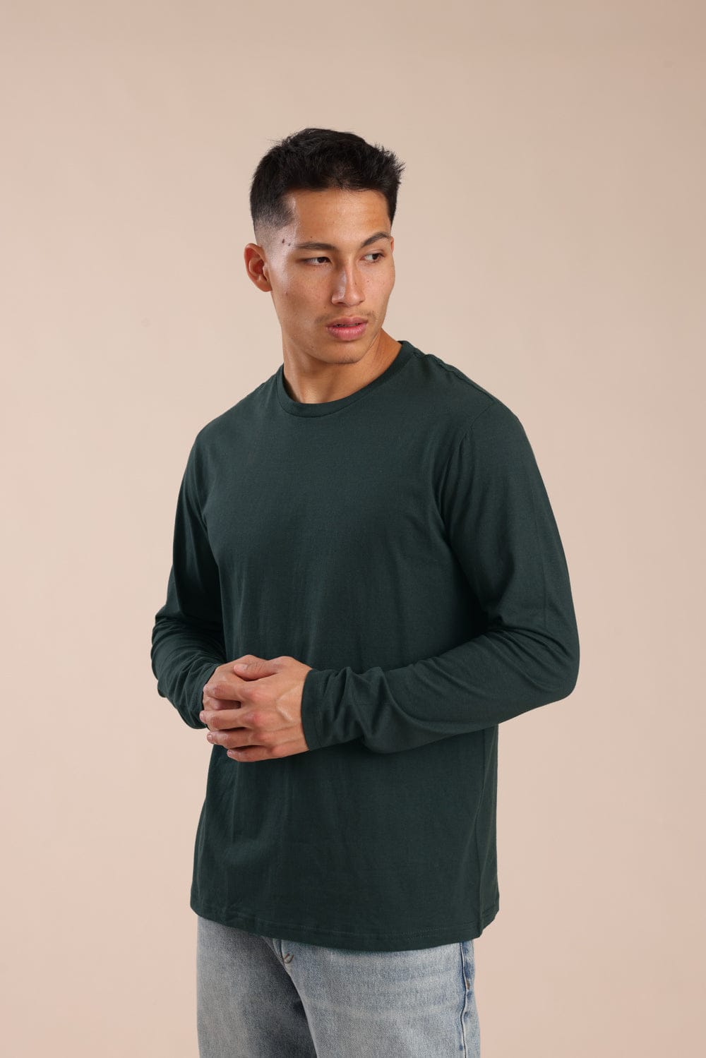 FOX גברים חולצה חולצת בייסיק צווארון עגול חולצת בייסיק צווארון עגול