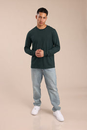 FOX גברים חולצה חולצת בייסיק צווארון עגול חולצת בייסיק צווארון עגול