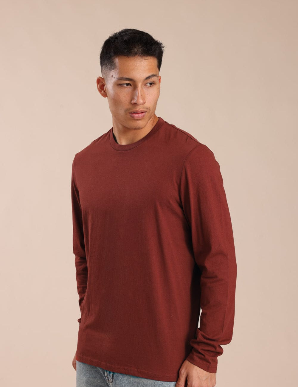 FOX גברים חולצה חולצת בייסיק צווארון עגול חולצת בייסיק צווארון עגול