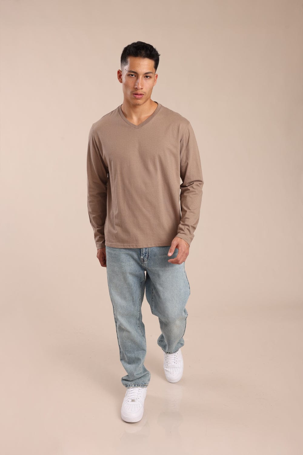 FOX גברים חולצה חולצת בייסיק צווארון V חולצת בייסיק צווארון V