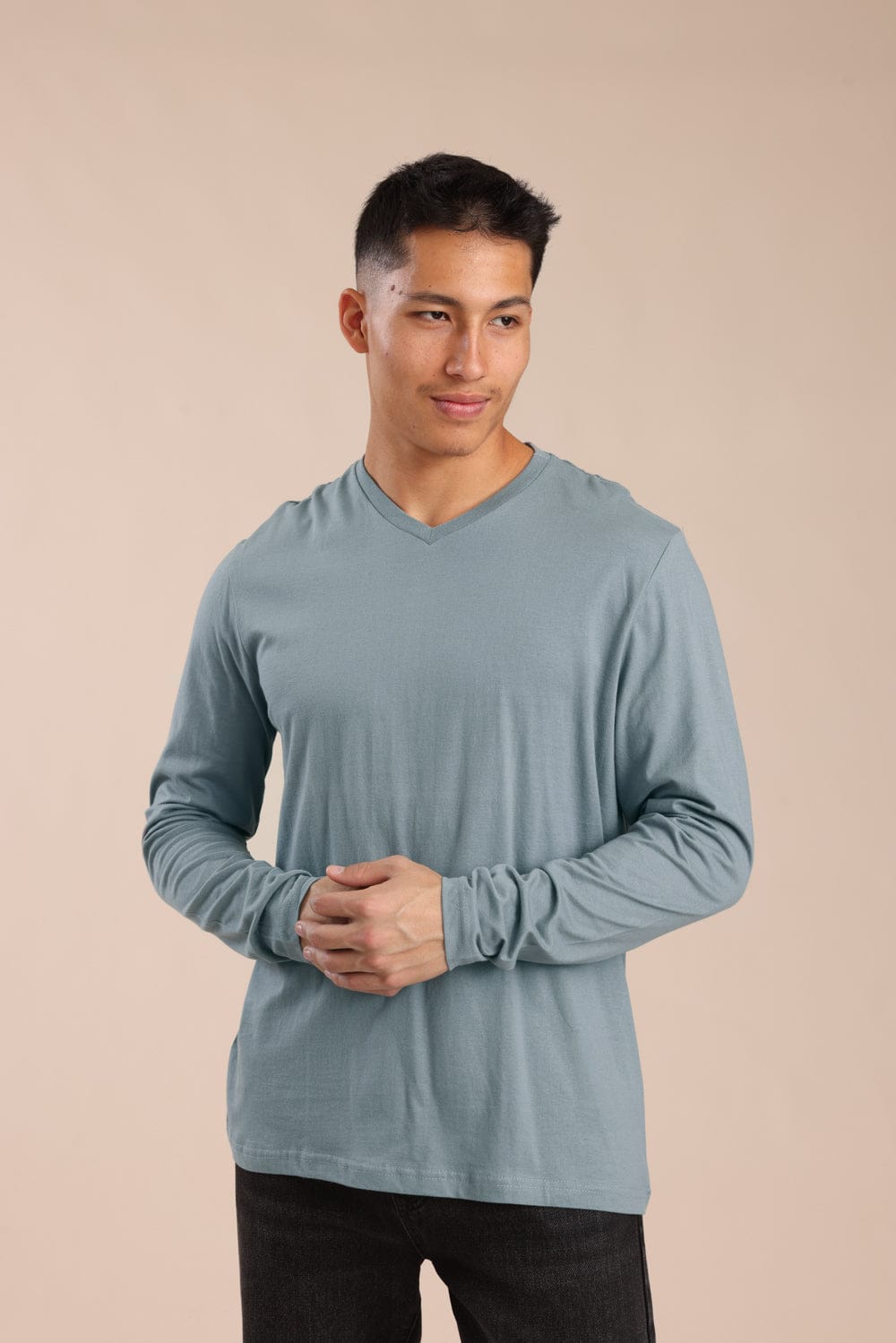 FOX גברים חולצה חולצת בייסיק צווארון V חולצת בייסיק צווארון V