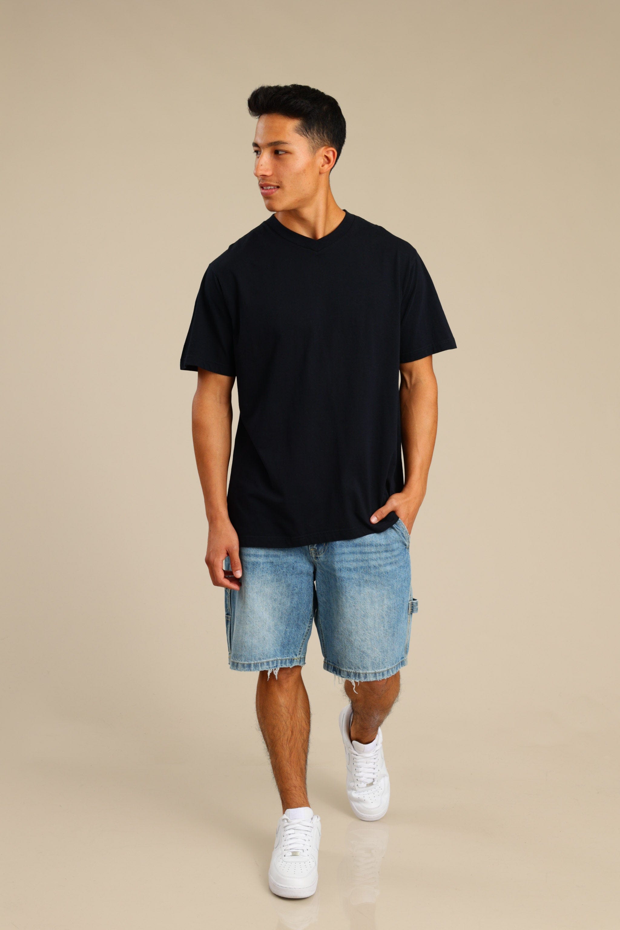 FOX גברים חולצה טישרט בייסיק צווארון V FOX | טישרט בייסיק צווארון V | קנה עכשיו