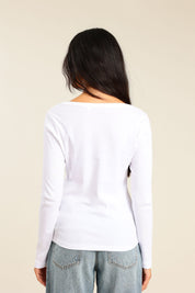 FOX נשים חולצה חולצה ארוכה צווארון V FOX | חולצה ארוכה צווארון V | קנה עכשיו