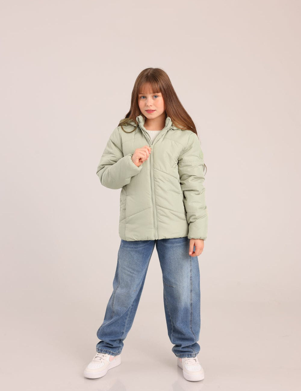 FOX בנות אחר מעיל פוך קפוצ'ון מעיל פוך קפוצ'ון