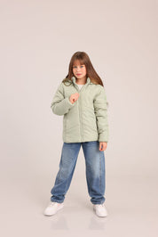 FOX בנות אחר מעיל פוך קפוצ'ון מעיל פוך קפוצ'ון