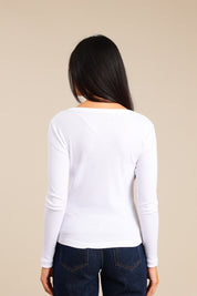 FOX נשים חולצה חולצה ארוכה צווארון V FOX | חולצה ארוכה צווארון V | קנה עכשיו