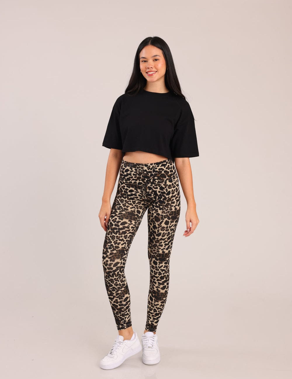 FOX נשים מכנסיים ארוכים טייץ ליקרה גבוה טייץ ליקרה גבוה