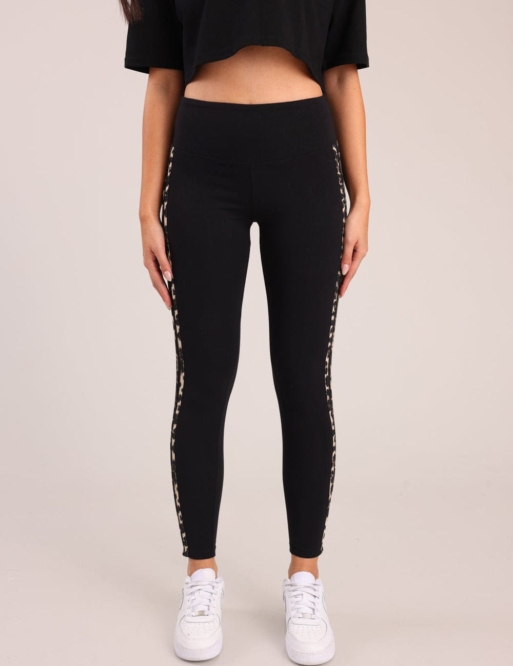 FOX נשים מכנסיים ארוכים טייץ ליקרה עם פסים טייץ ליקרה עם פסים